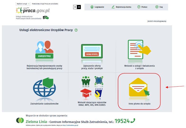 Zrzut strony - uslugi elektroniczne urzędów pracy